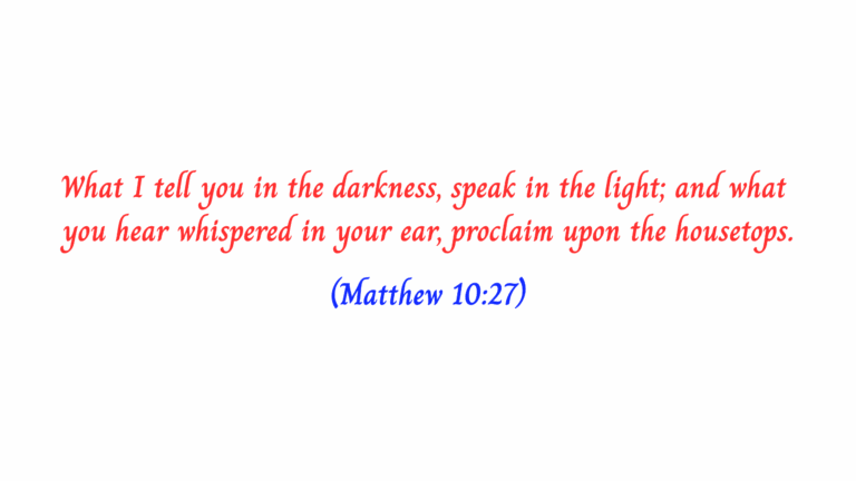 Matthew 10vs27