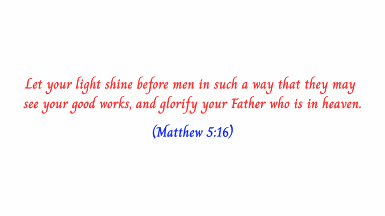 Matthew 5vs16